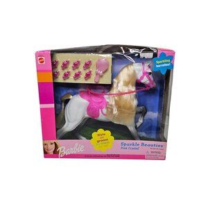 Vintage Barbie Sparkle Beauties Pink Crystal Horse 67035 2000 NEW IN BOX - READ